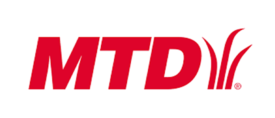 MTD logo with red lettering and stylized lines resembling plant growth.