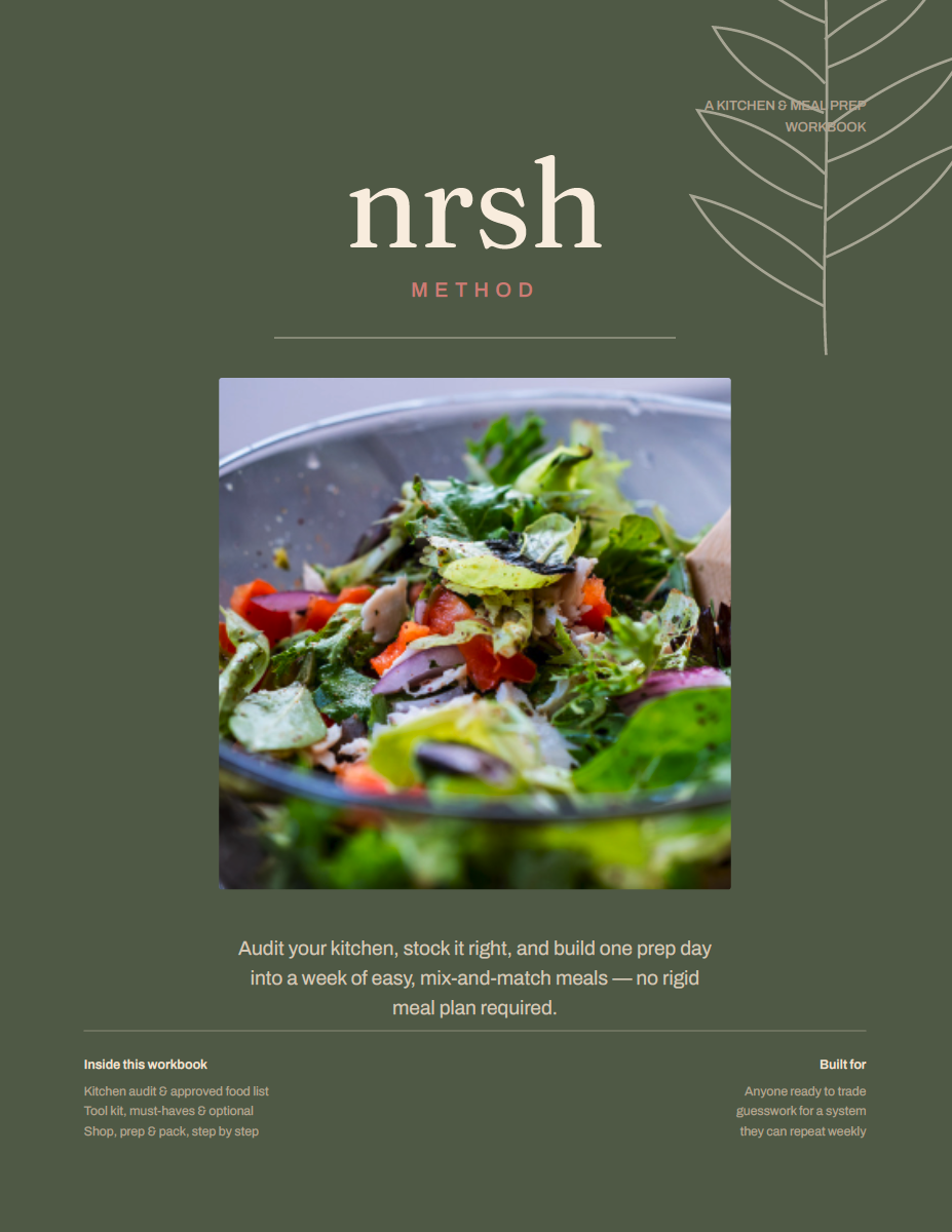 The NRSH Method – Meal Prep Workbook