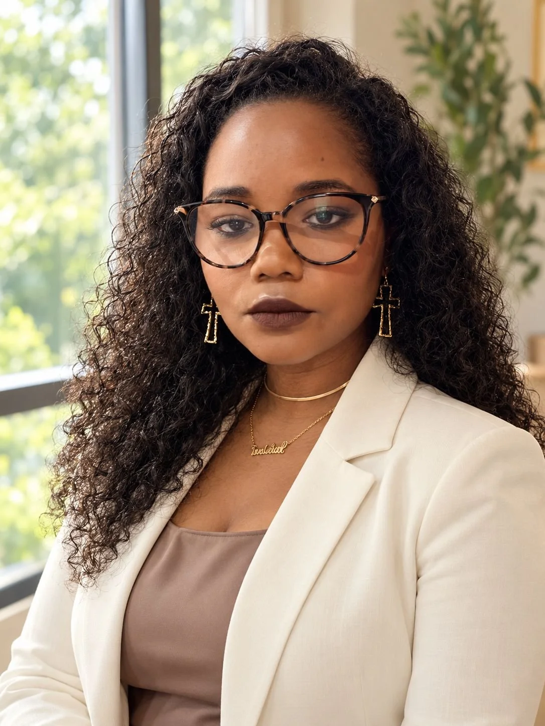 Portrait of Latrina Ray Raddler in a cream blazer