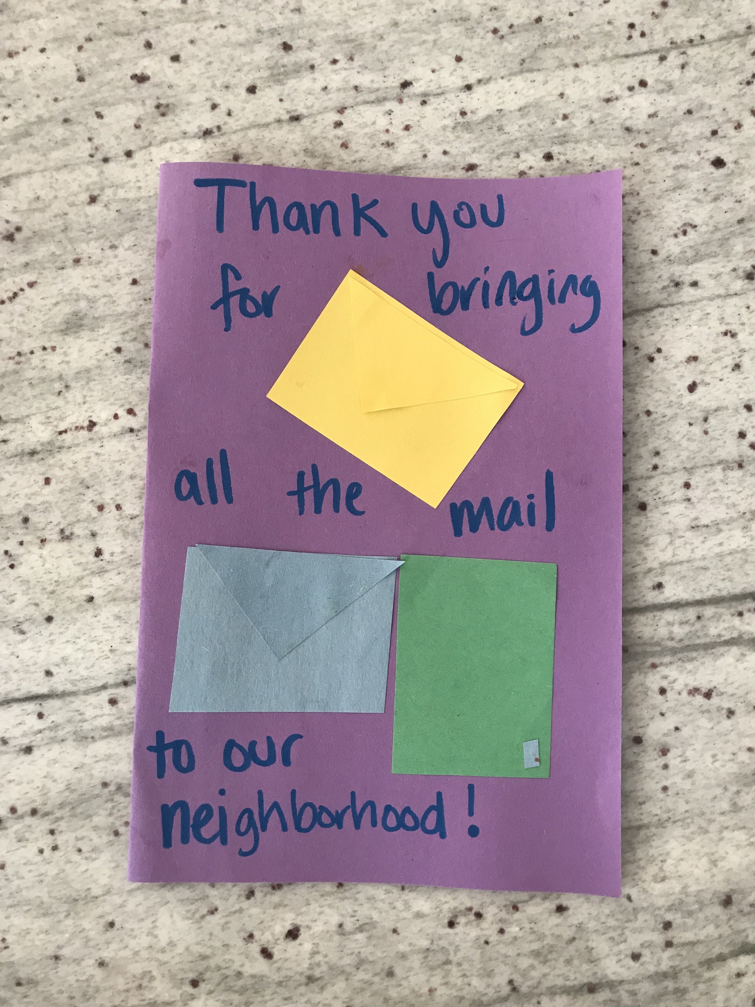 Thank you for our Mail Carrier