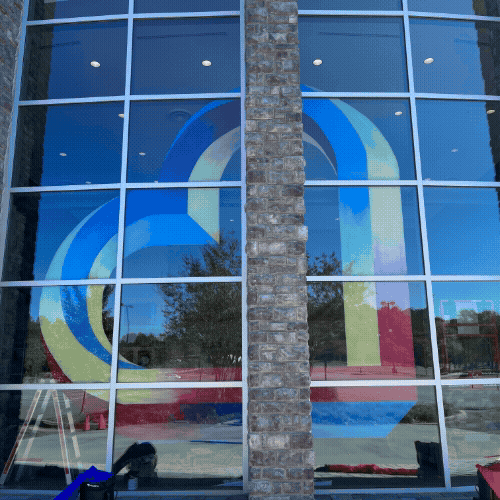 Be Rich Window Mural