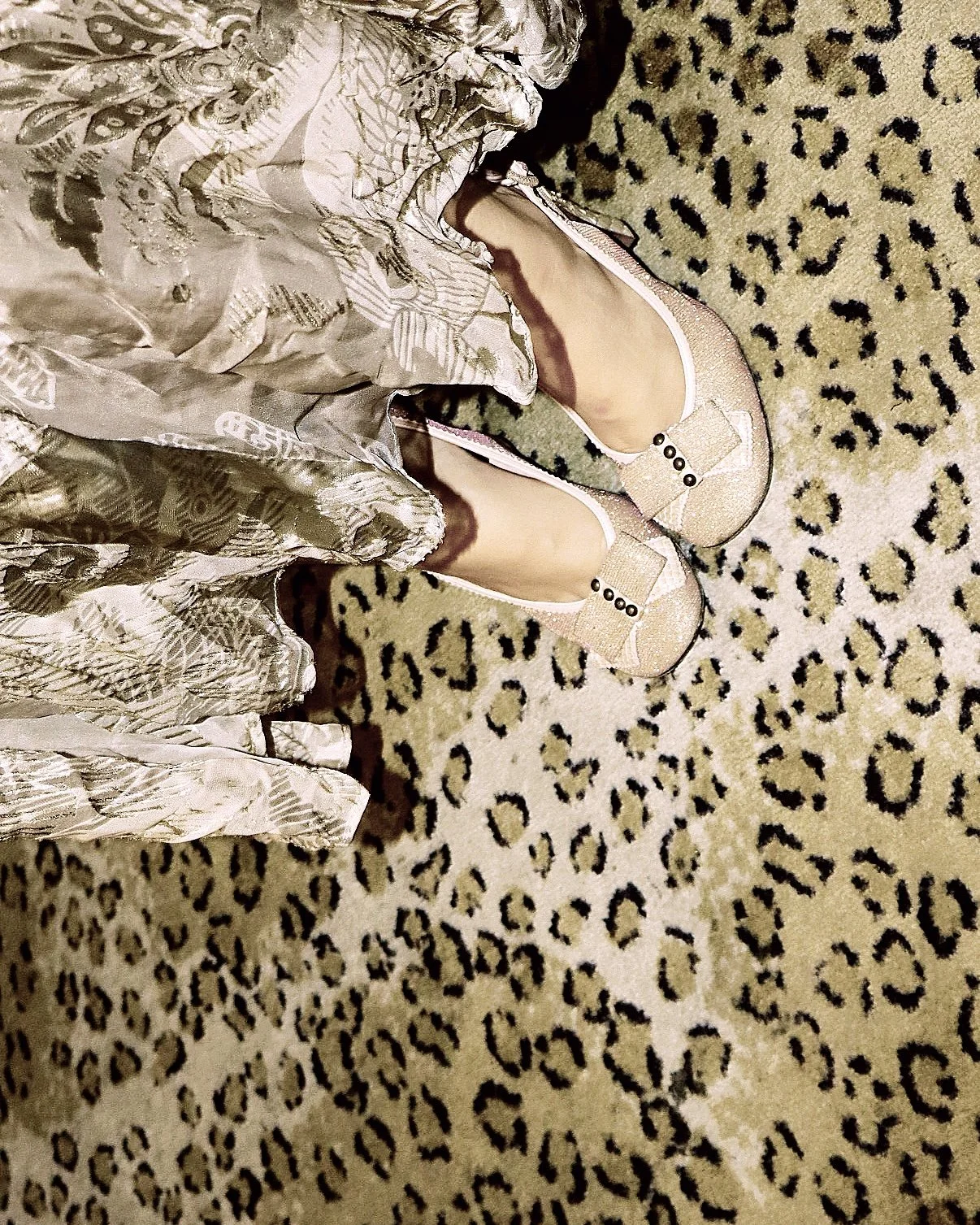 PINK SHOES, CHEETAH RUG, VINTAGE DRESS, STYLING FOR GRAND OLE OPRY