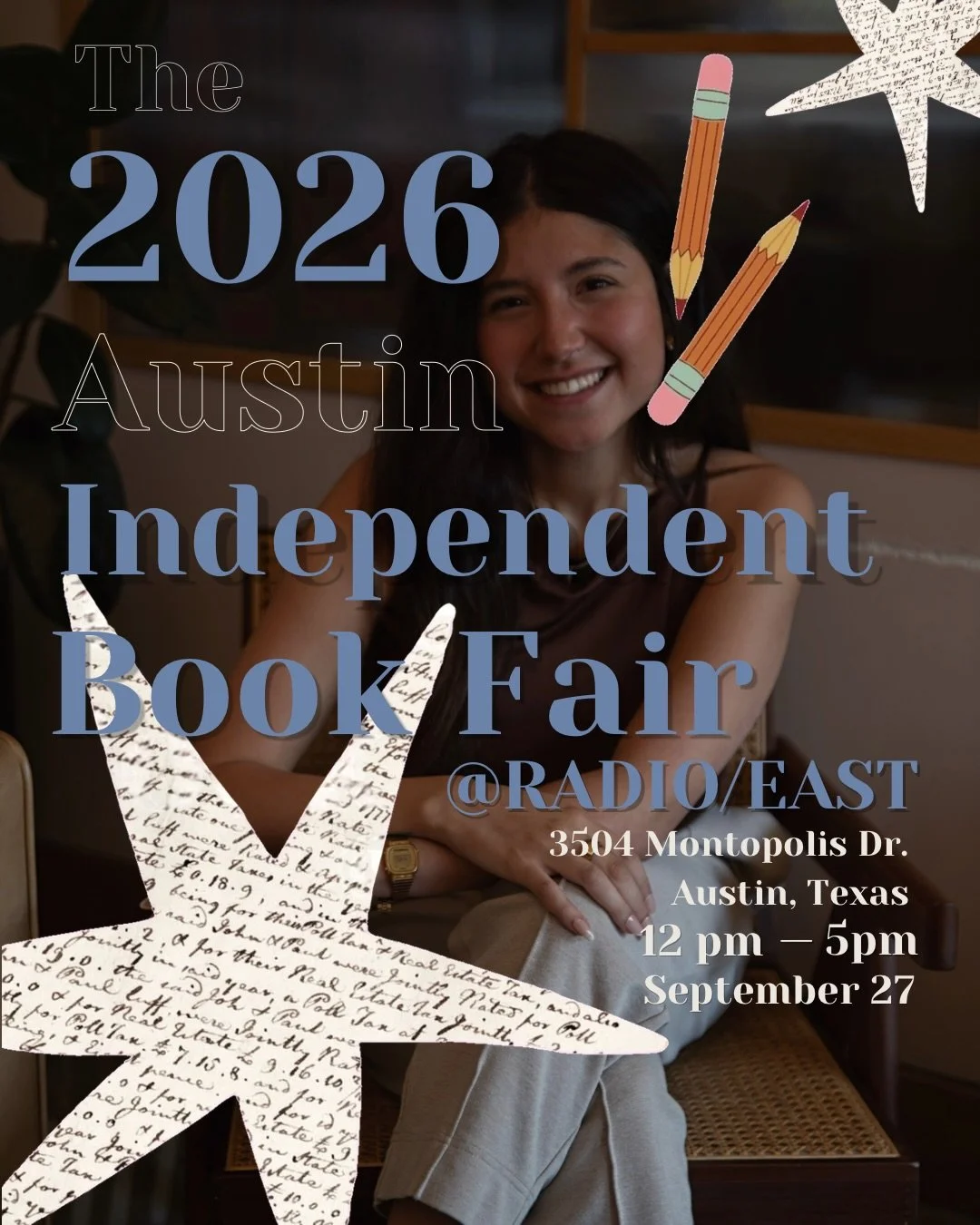 I am SO excited for Sunday with @indiebookfairatx at @radioeastaustin East! 

Come grab a signed copy of Daughter of Creation and a new bookmark with art for the series 🫶🏼

Will also have copies of my poetry book available for purchase in person fo