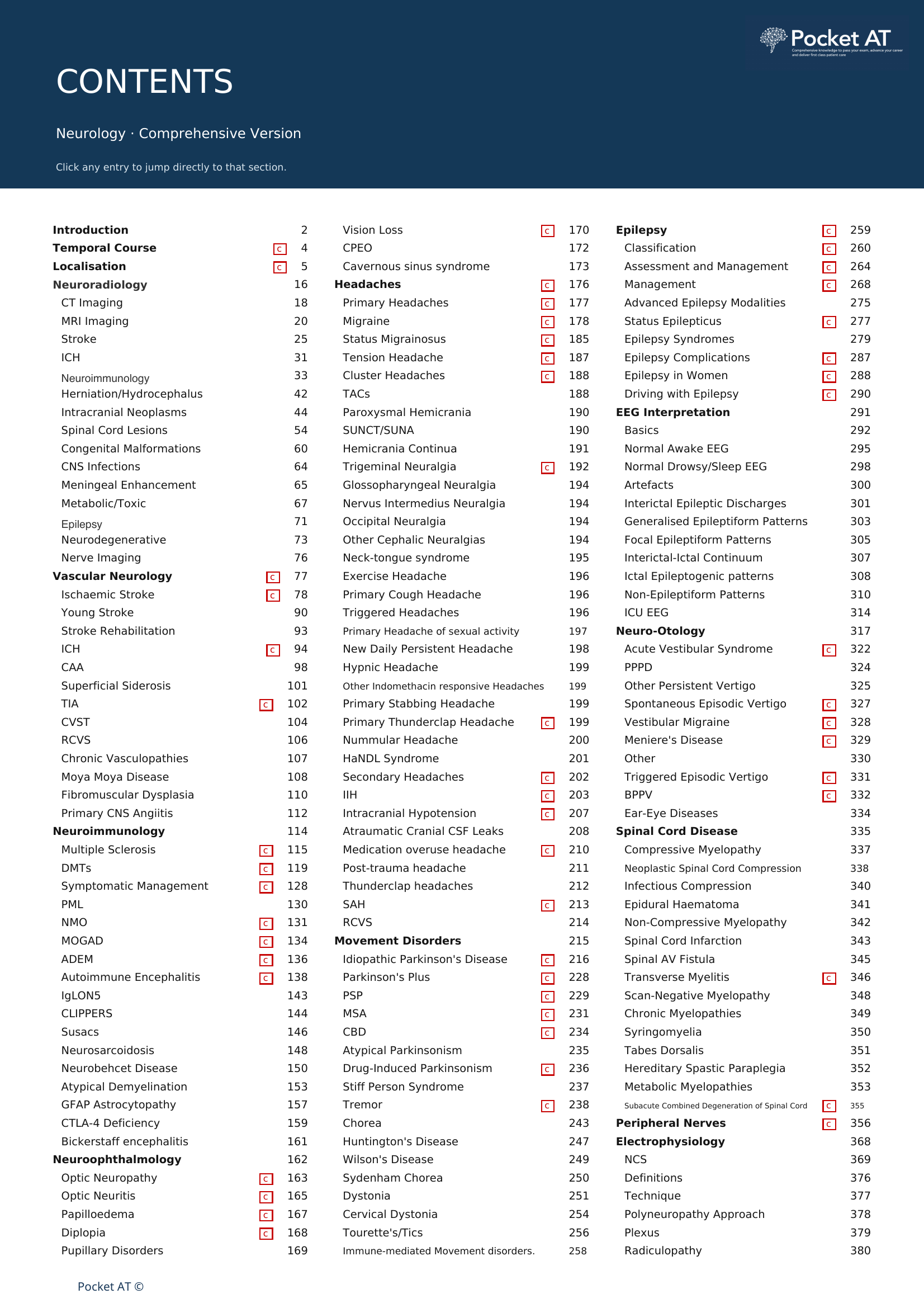 Pocket AT - Neurology Comprehensive