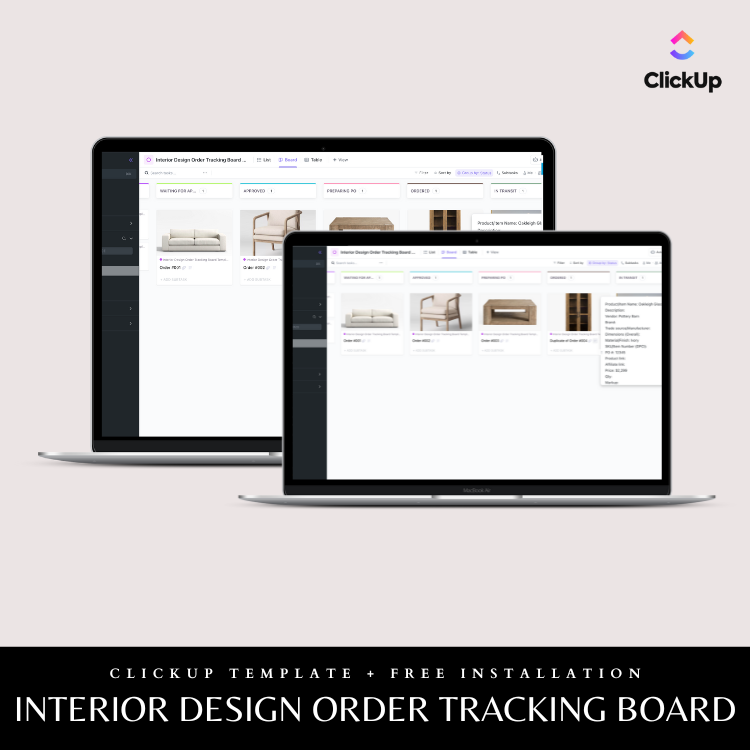 how to track interior design orders