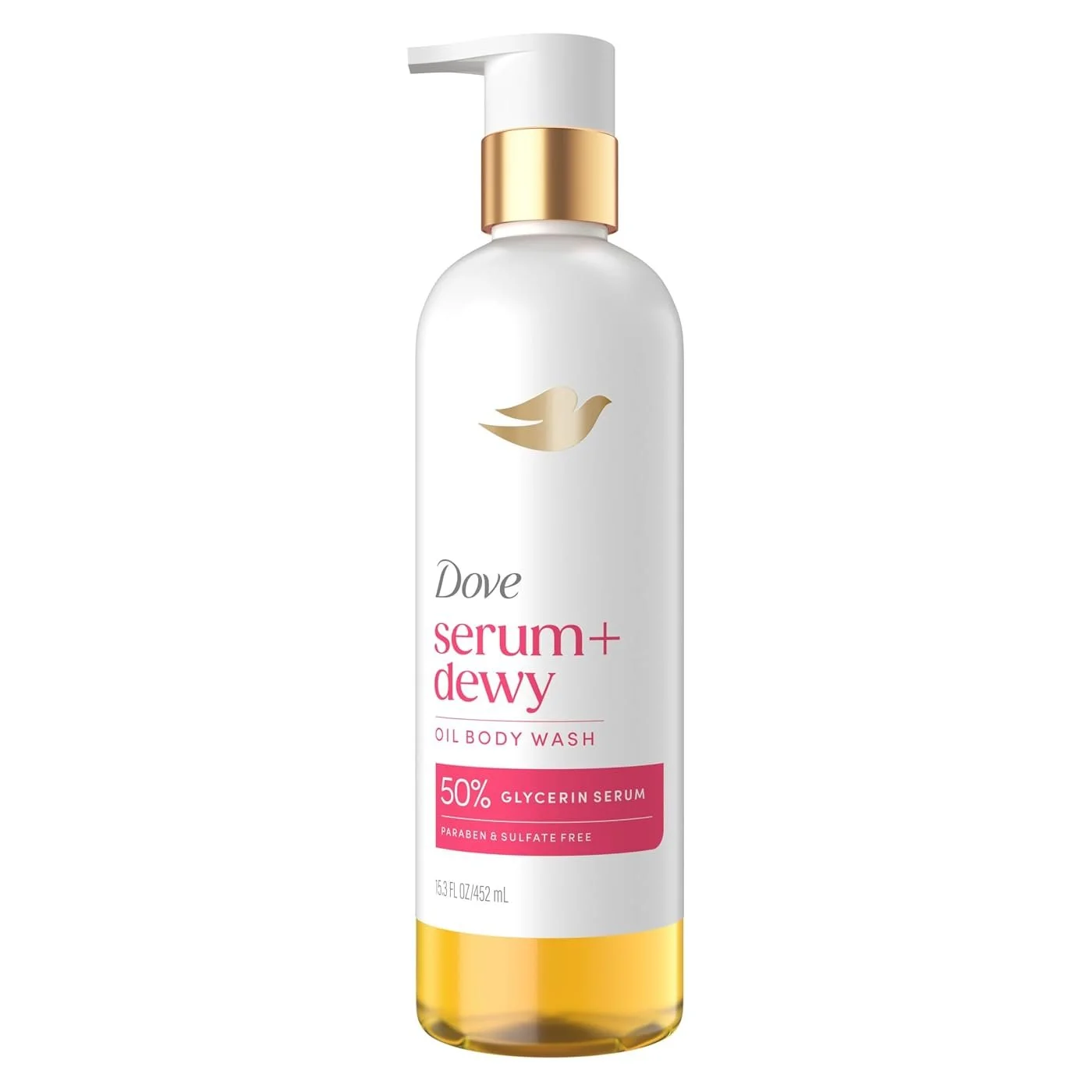 Dove Serum+Dewy Shower Oil Body Wash, Coconut & Geranium Scent