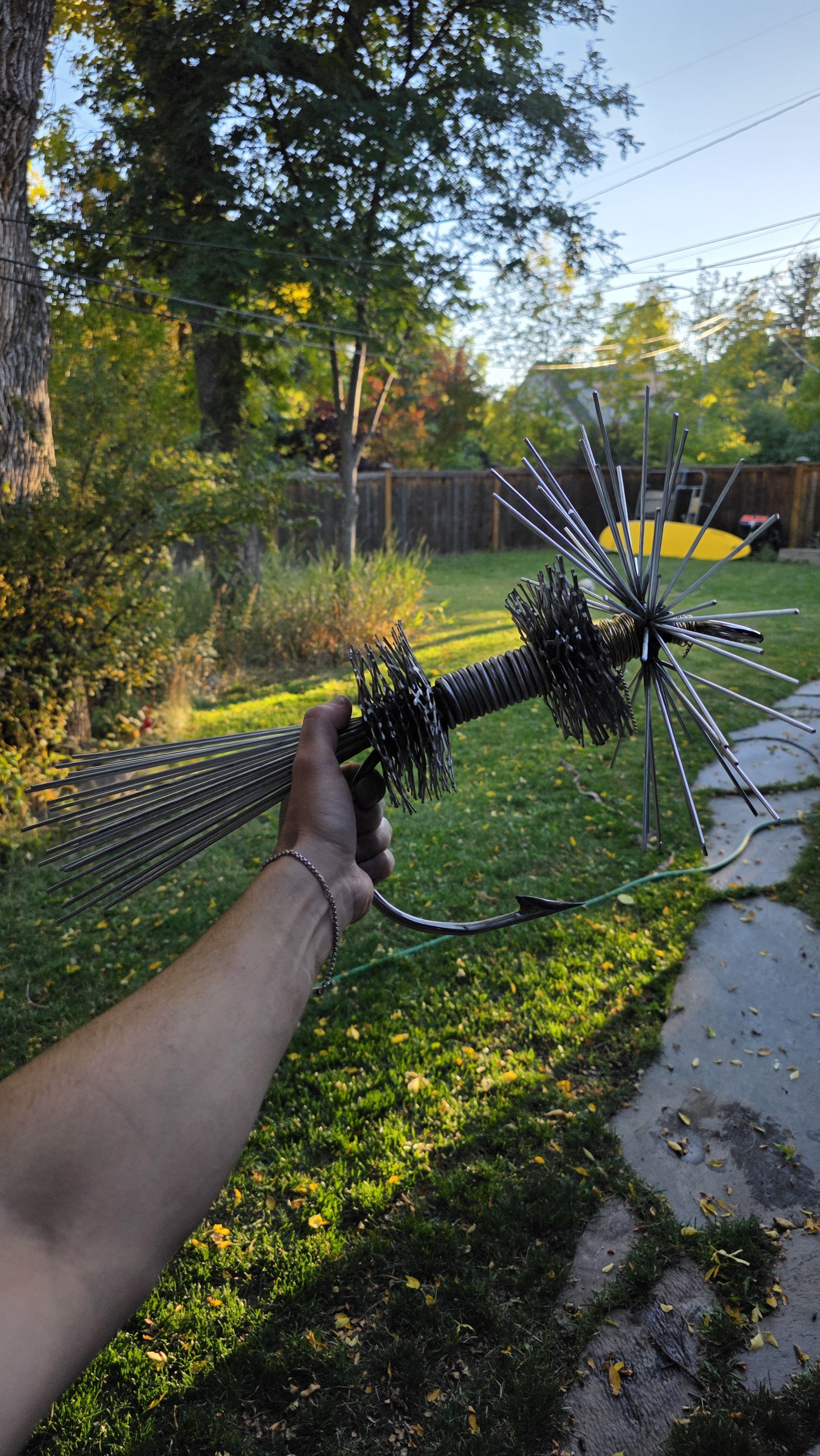 Handmade metal fly sculpture
