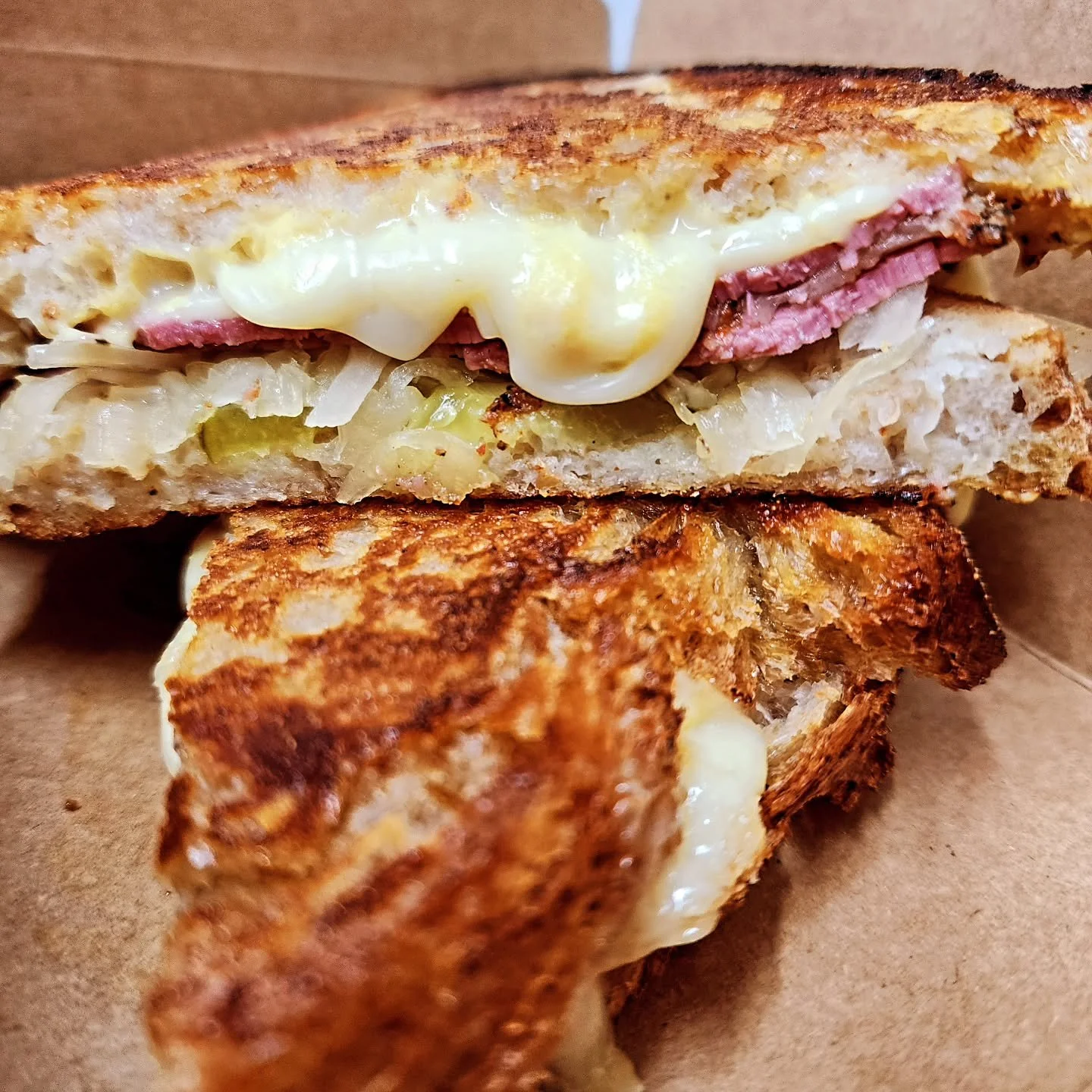 the beef: pastrami, swiss, sauerkraut, gherkins, dijon