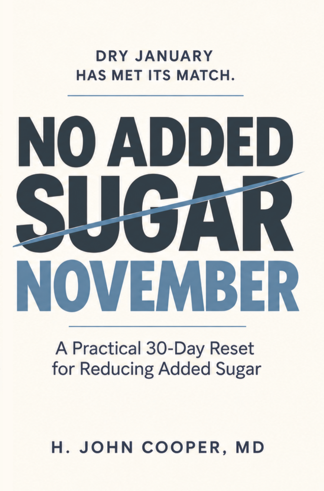 No Added Sugar November book cover by H. John Cooper, MD