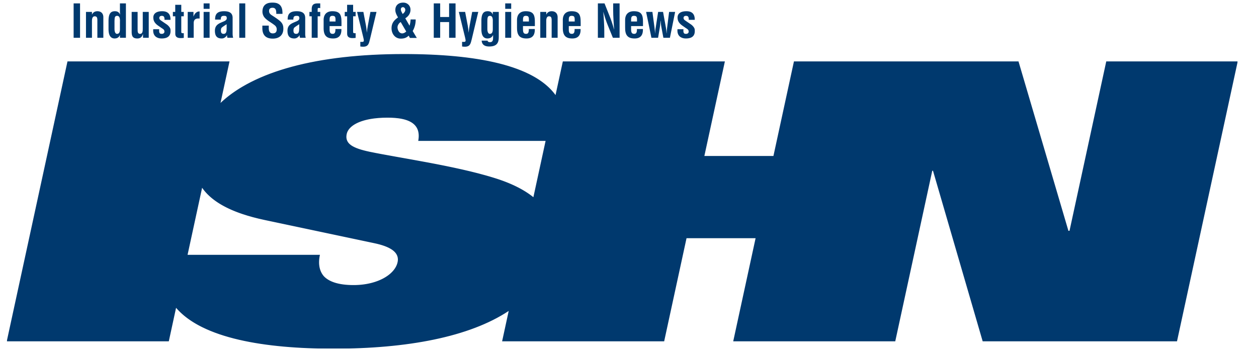 ISHN in large, all caps blue font. "Industrial Safety & Hygiene News" is smaller, in sentence case, above it.