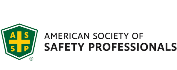 Green Crest with ASSP around a yellow cross. American Society of Safety Professionals is next to it in all caps.
