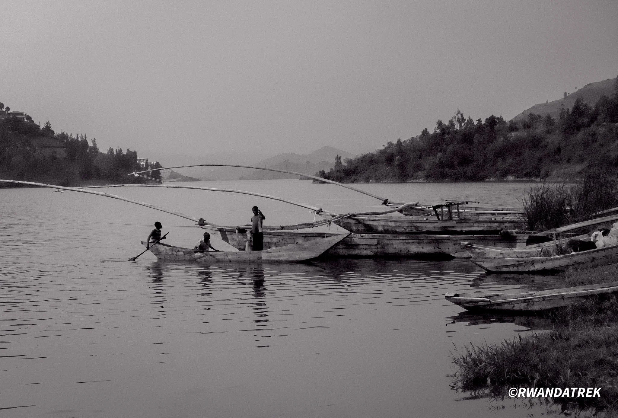 Moored Fishing Fleet - Mubuga, Rwanda