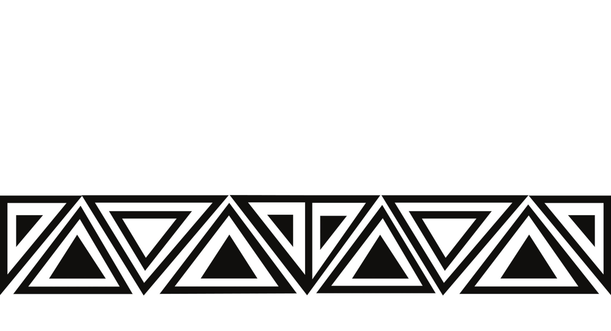 Traditional Rwandan Black and White geometric pattern of triangles and lines pay homage to the Zebra.