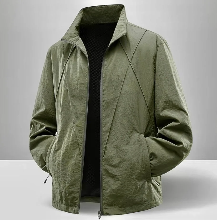 Lux Windbreaker Olive Green Jacket