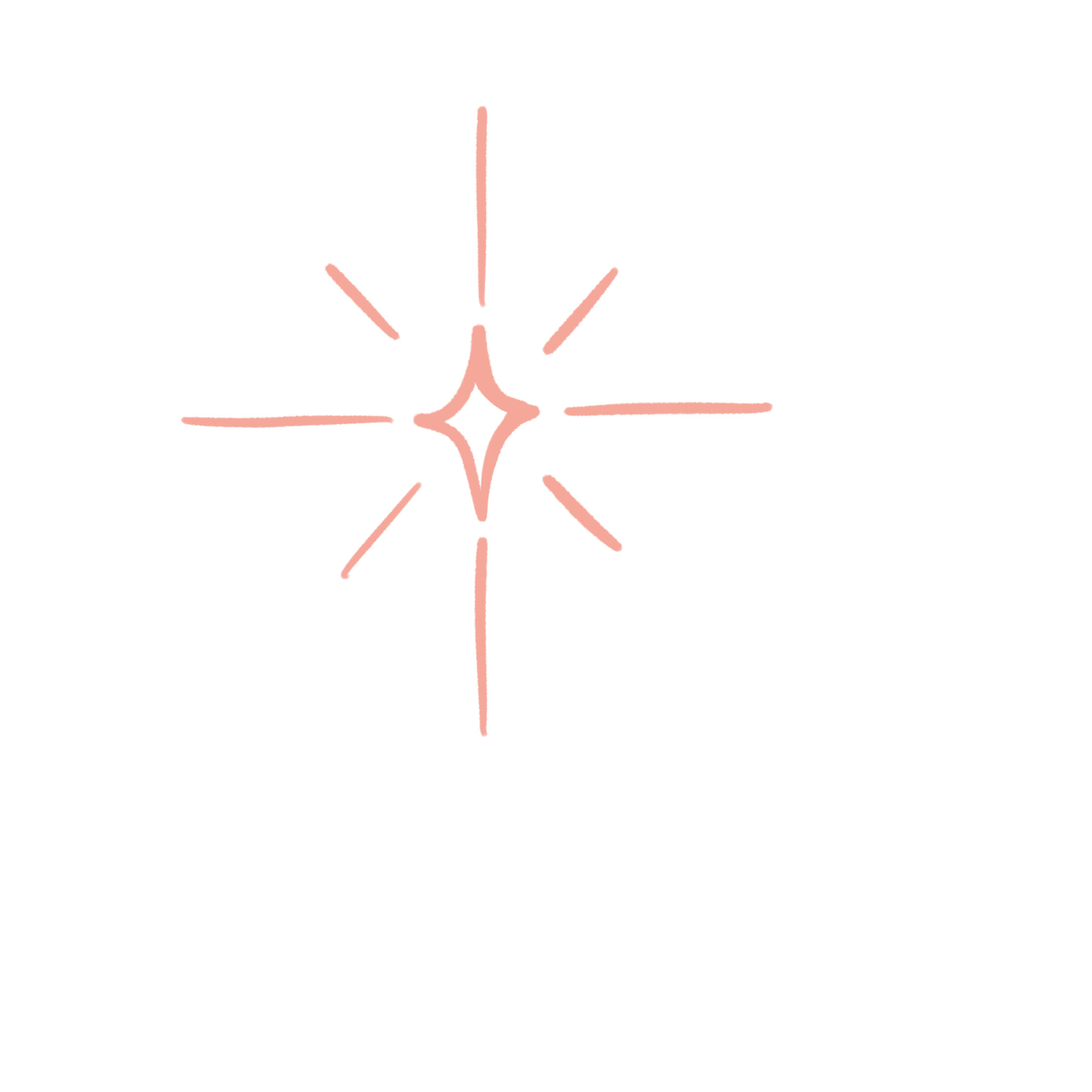 Hand drawn pink sparkle png
