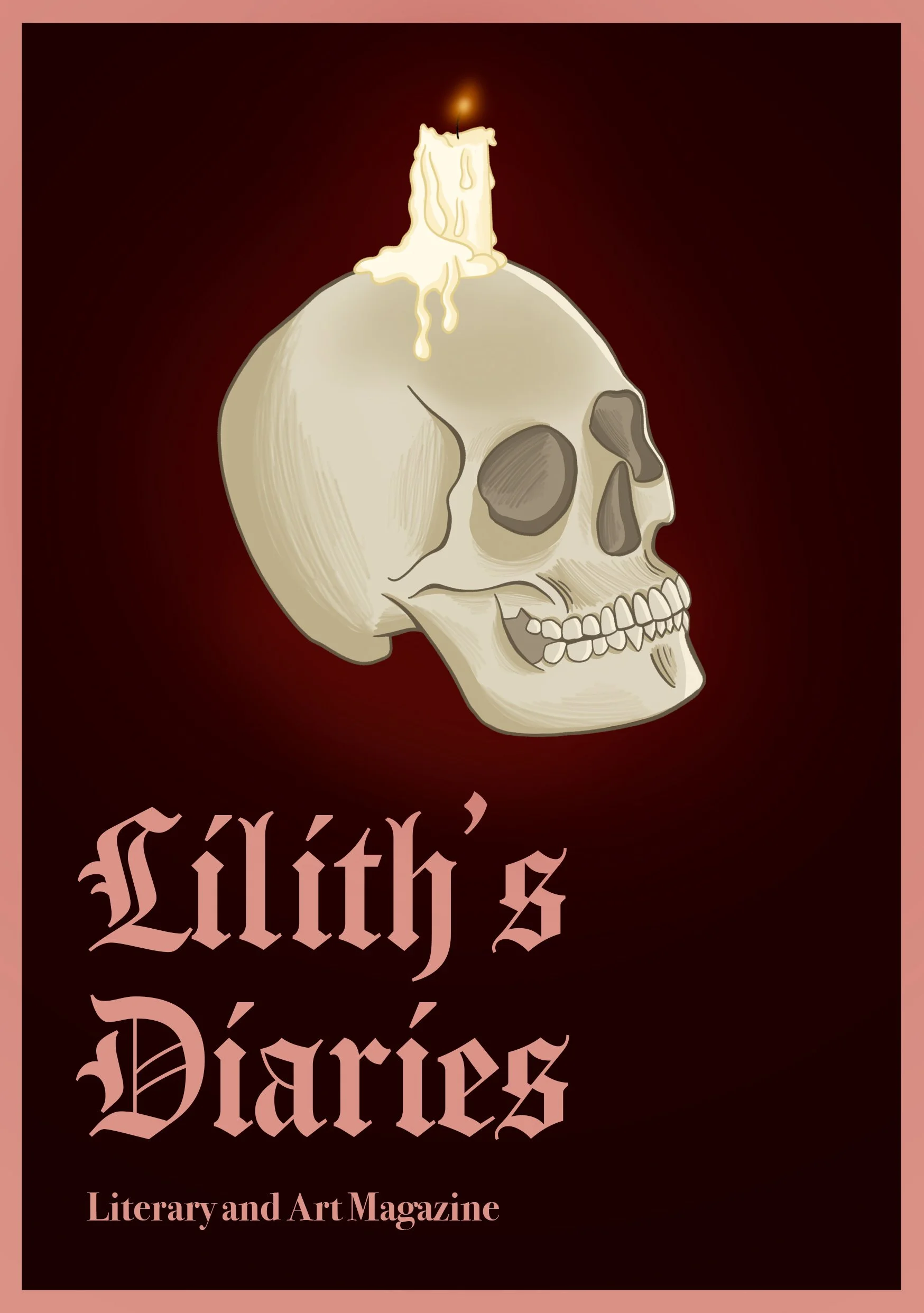 Lilith's Diaries issue vii cover - skull candle with Lilith's Diaries title below.