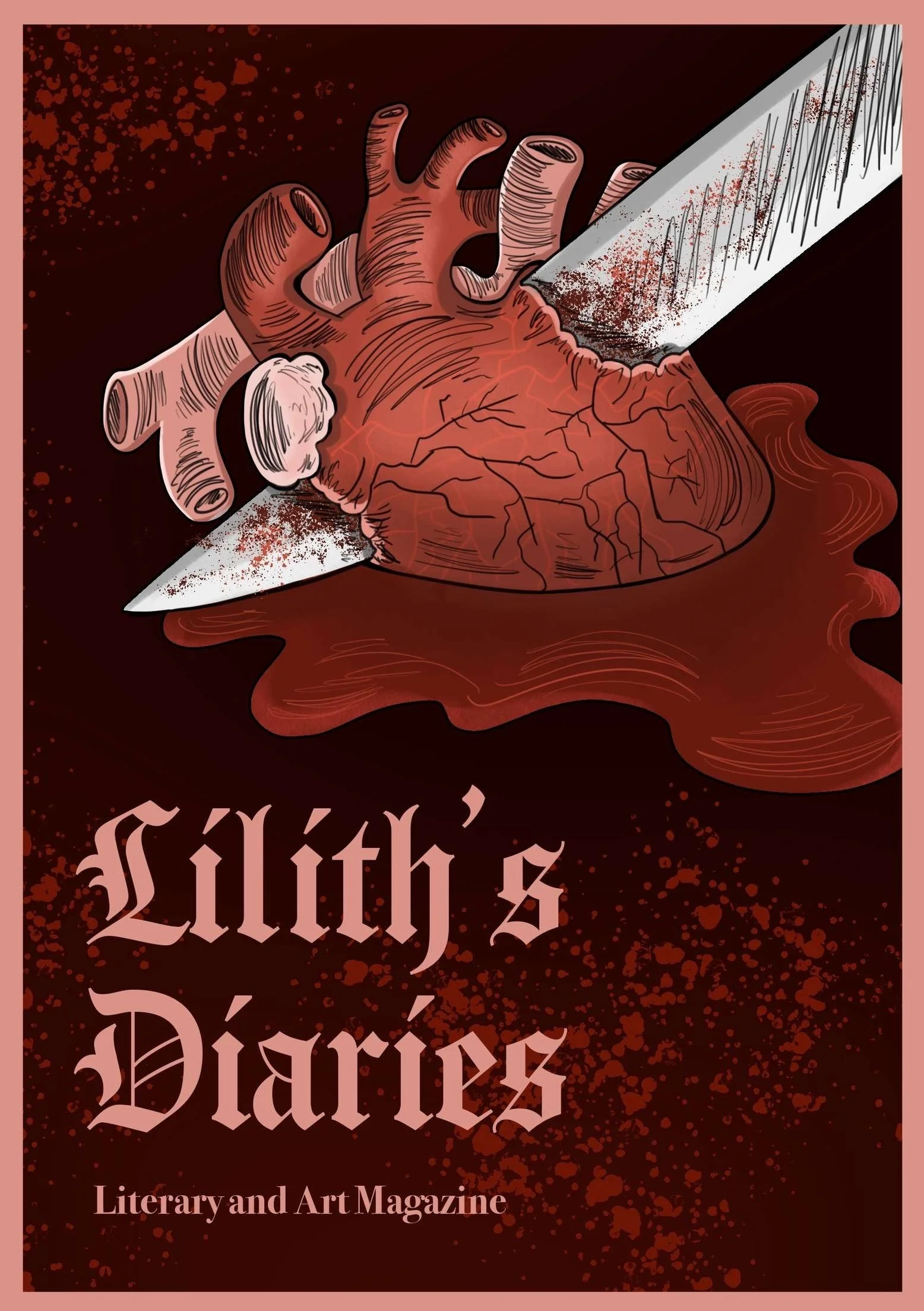 Lilith's Diaries issue IX cover - bloodied and knife-impaled heart with Lilith's Diaries title below.