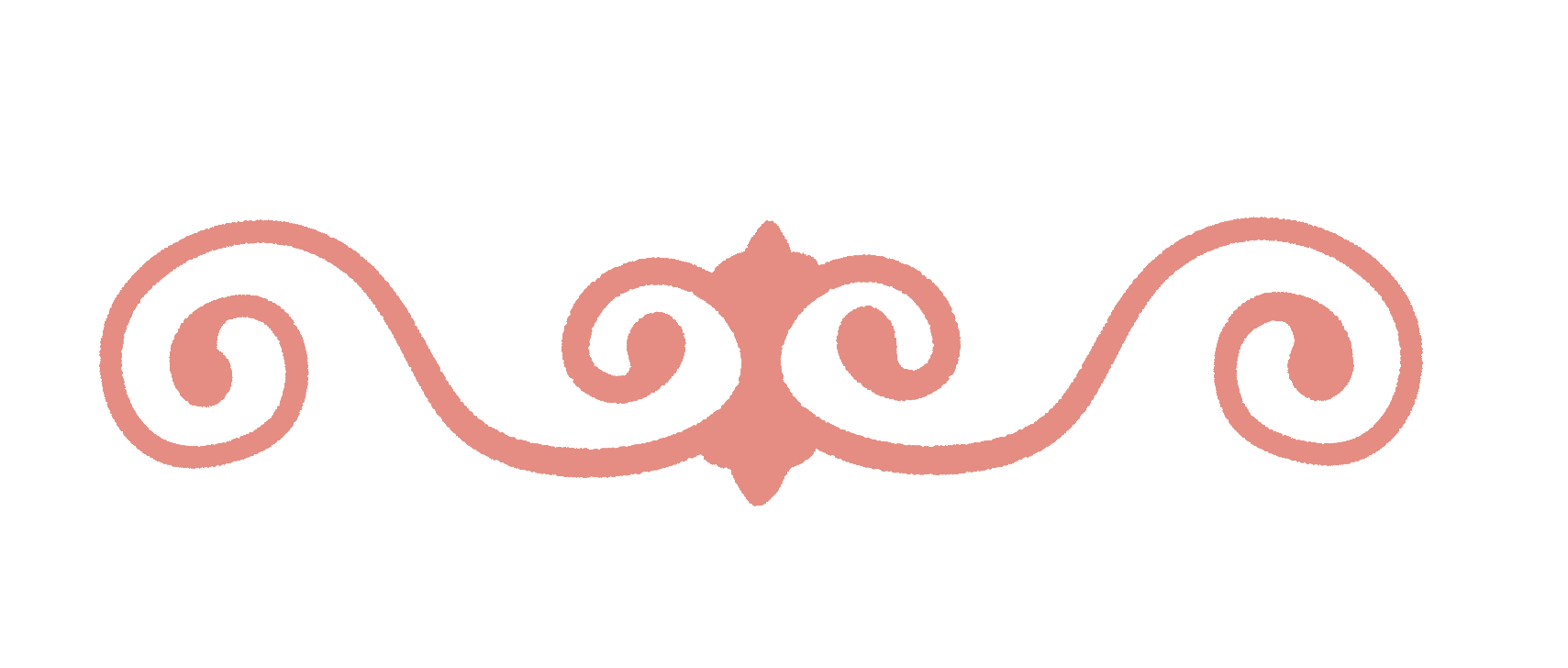 Hand drawn pink swirl divider png