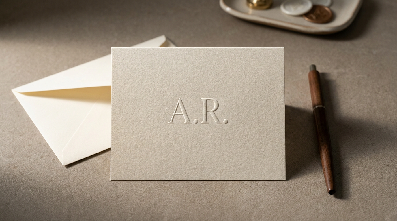 Embossed Monogram Card