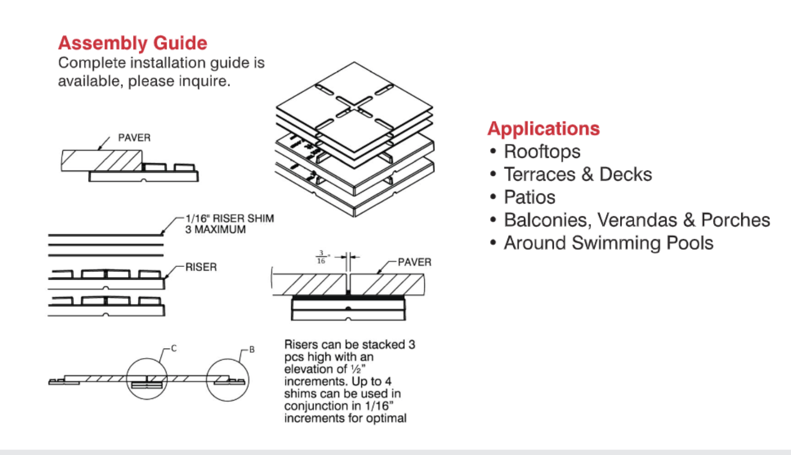 Dynamex Rise-It paver pedestals