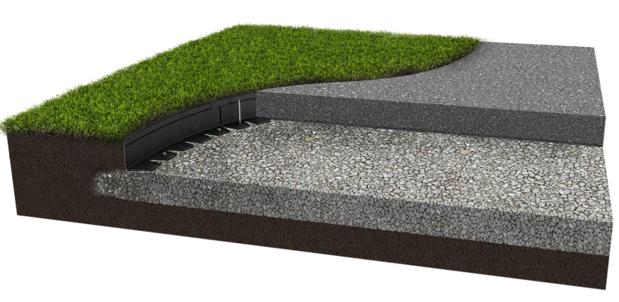 Permaloc AsphaltEdge aluminum asphalt restraint