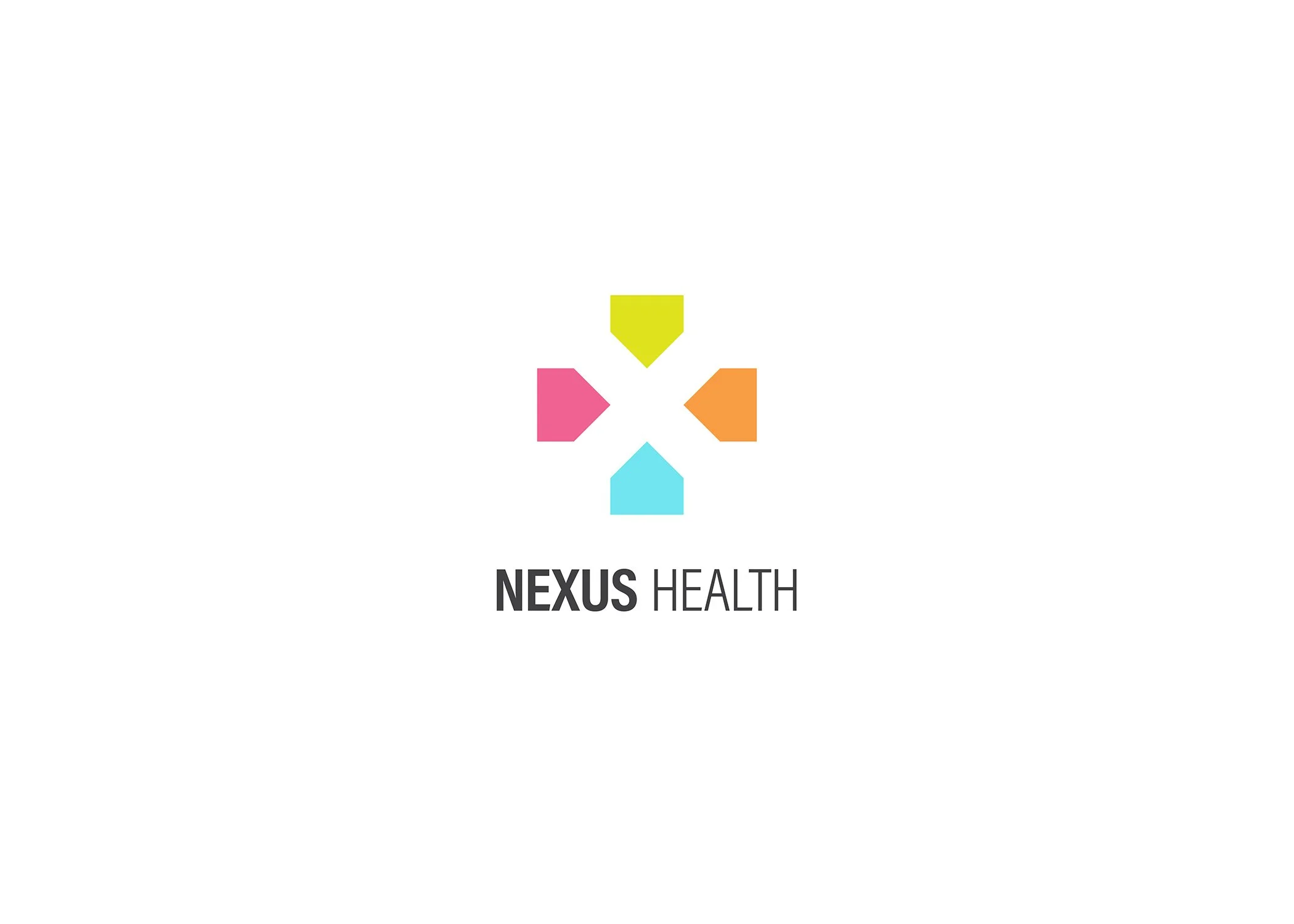 Logo of Nexus Health with colorful, intersecting arrows surrounding the company name.