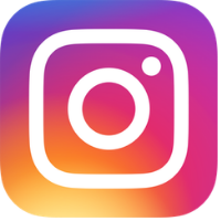 Instagram logo with a gradient background of purple, pink, and orange.