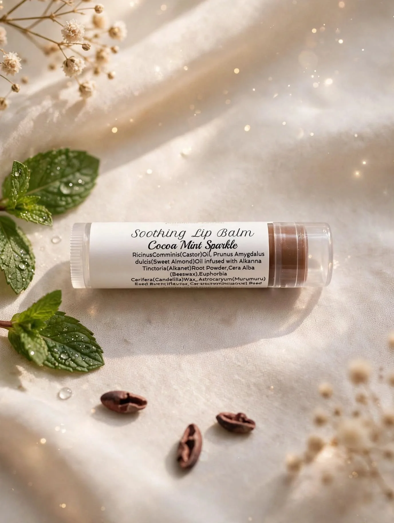 Cocoa Mint Sparkle Lip Balm
