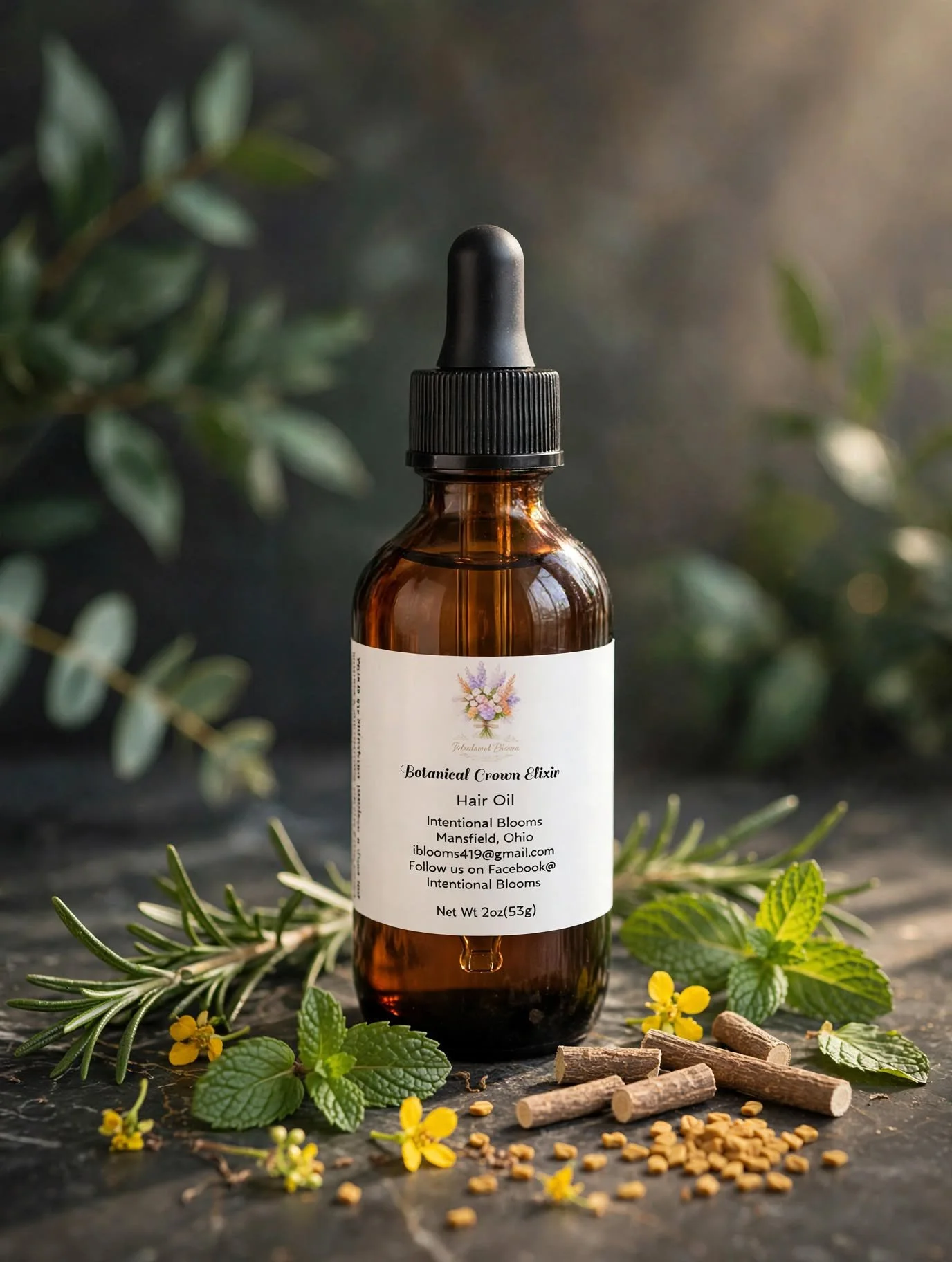 Botanical Crown Elixir Herbal Infused Hair & Scalp Oil