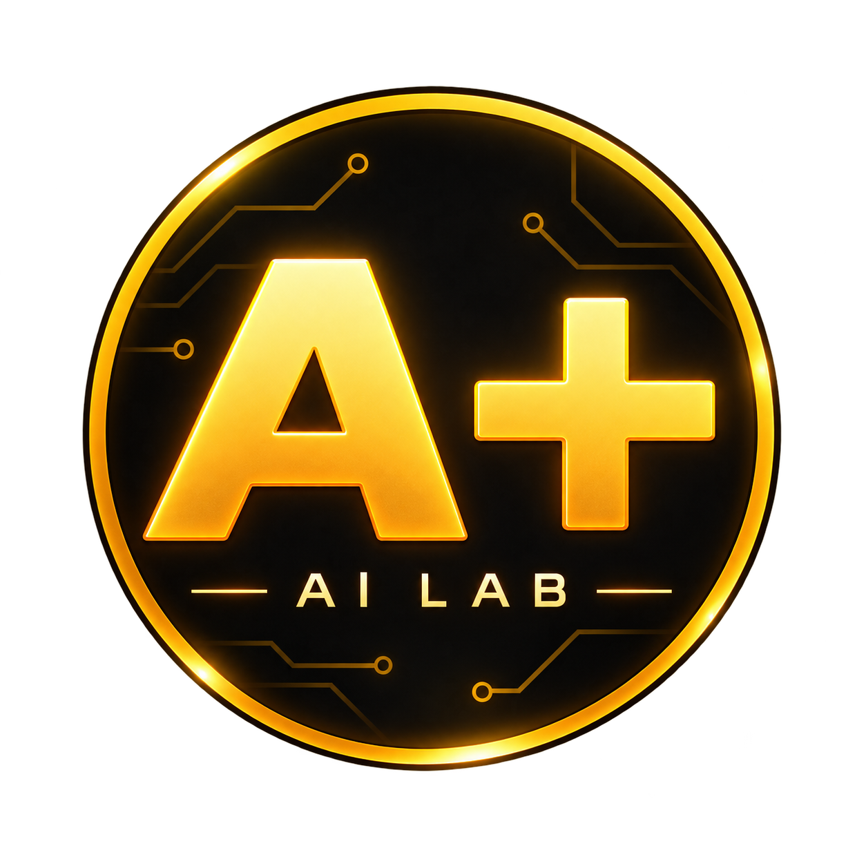 A+ AI Lab gold circular logo