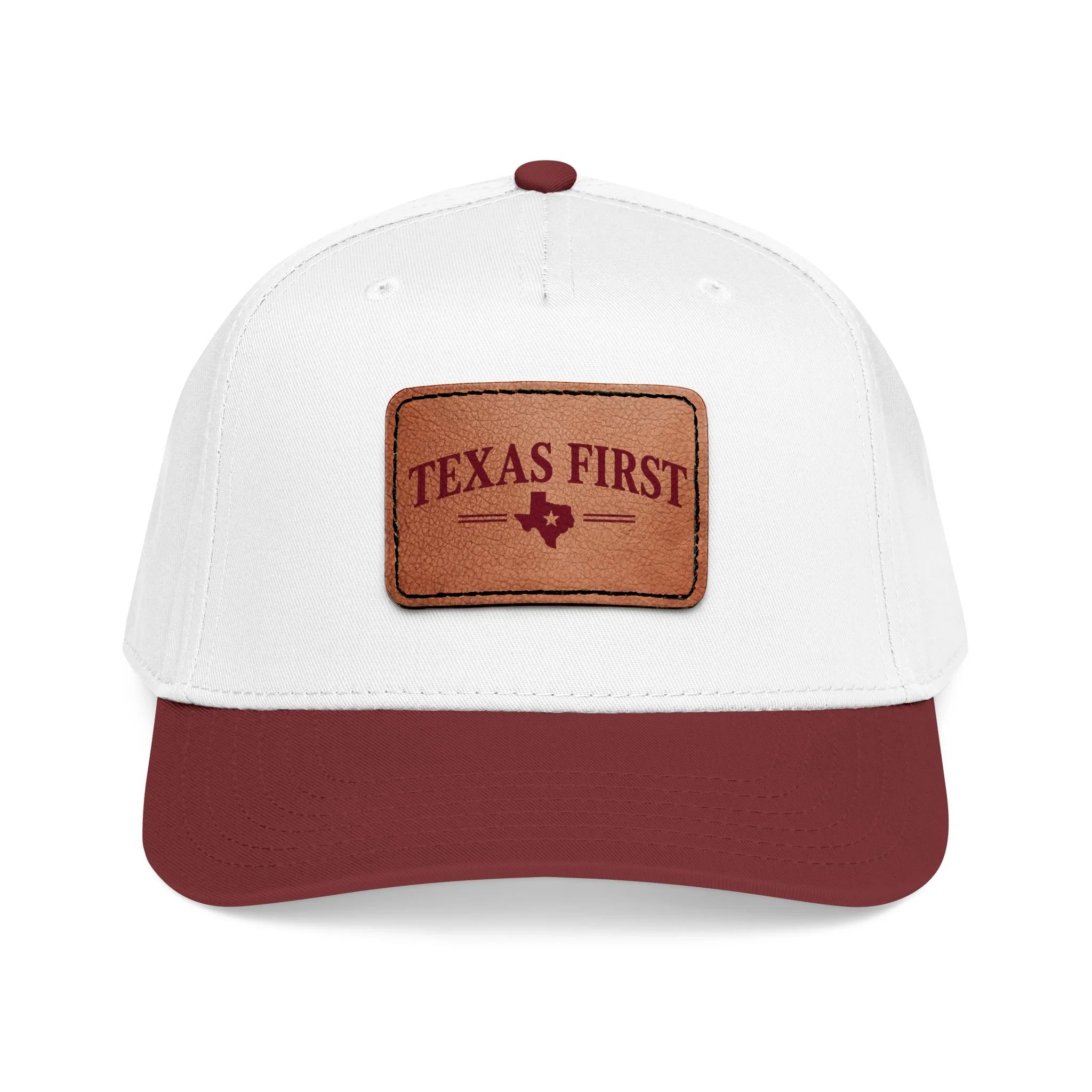 Texas First Baseball Cap with Leather Patch