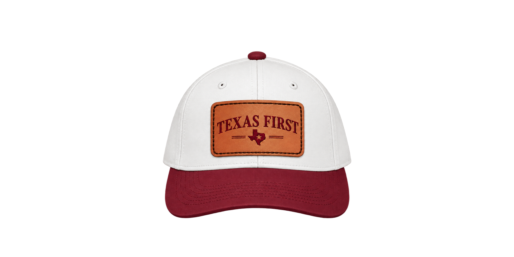 Texas First Baseball Cap w/ Leather Patch