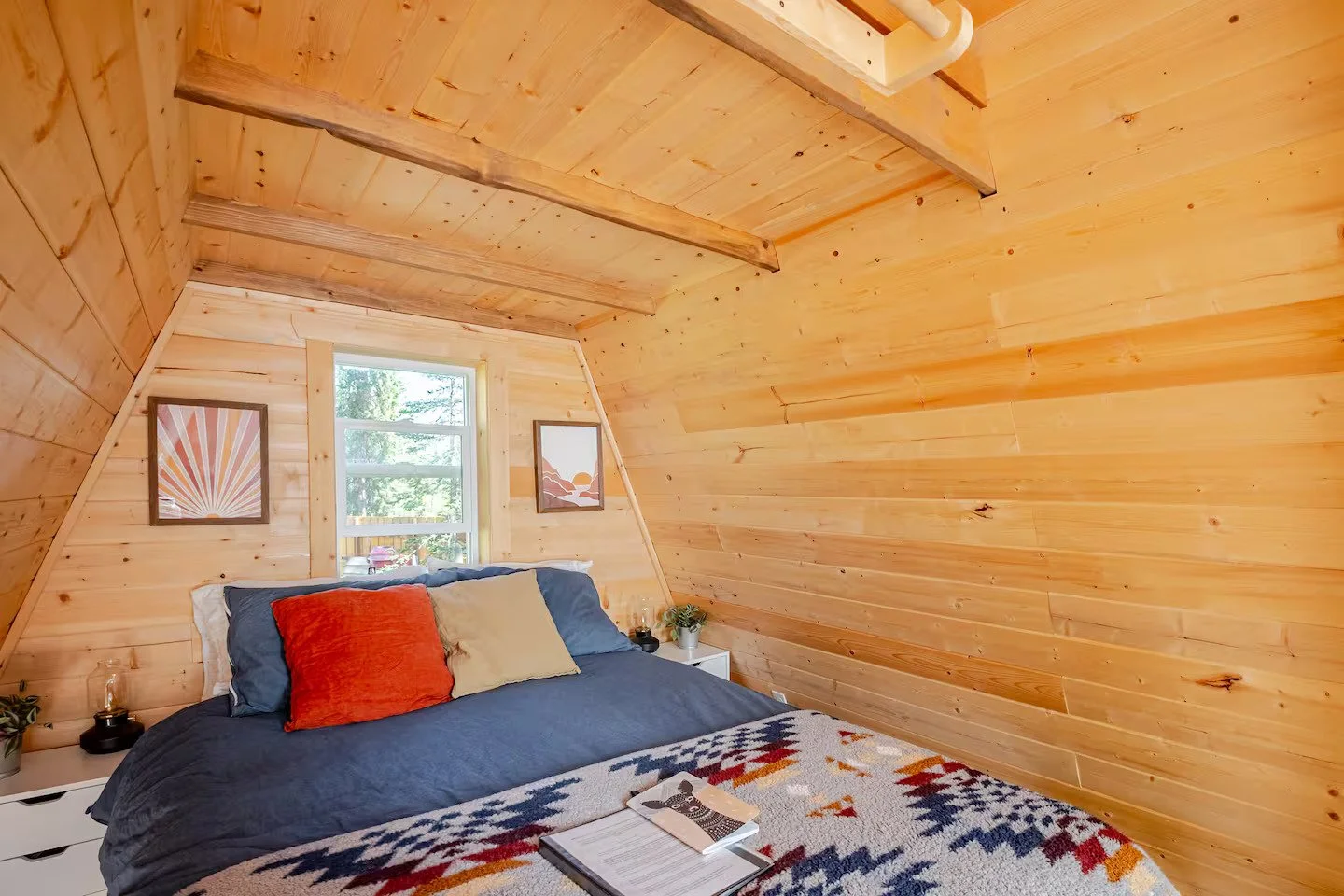 Bed with the loft above