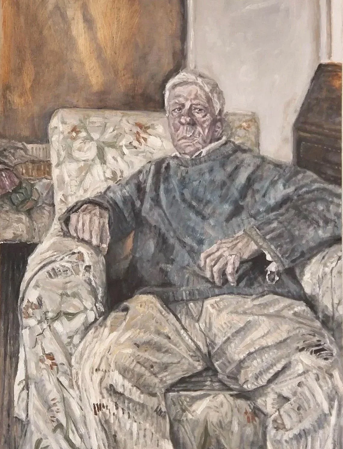 Quest for the Mackintosh Man, Oil on board, 60 x 80 cm, 2024