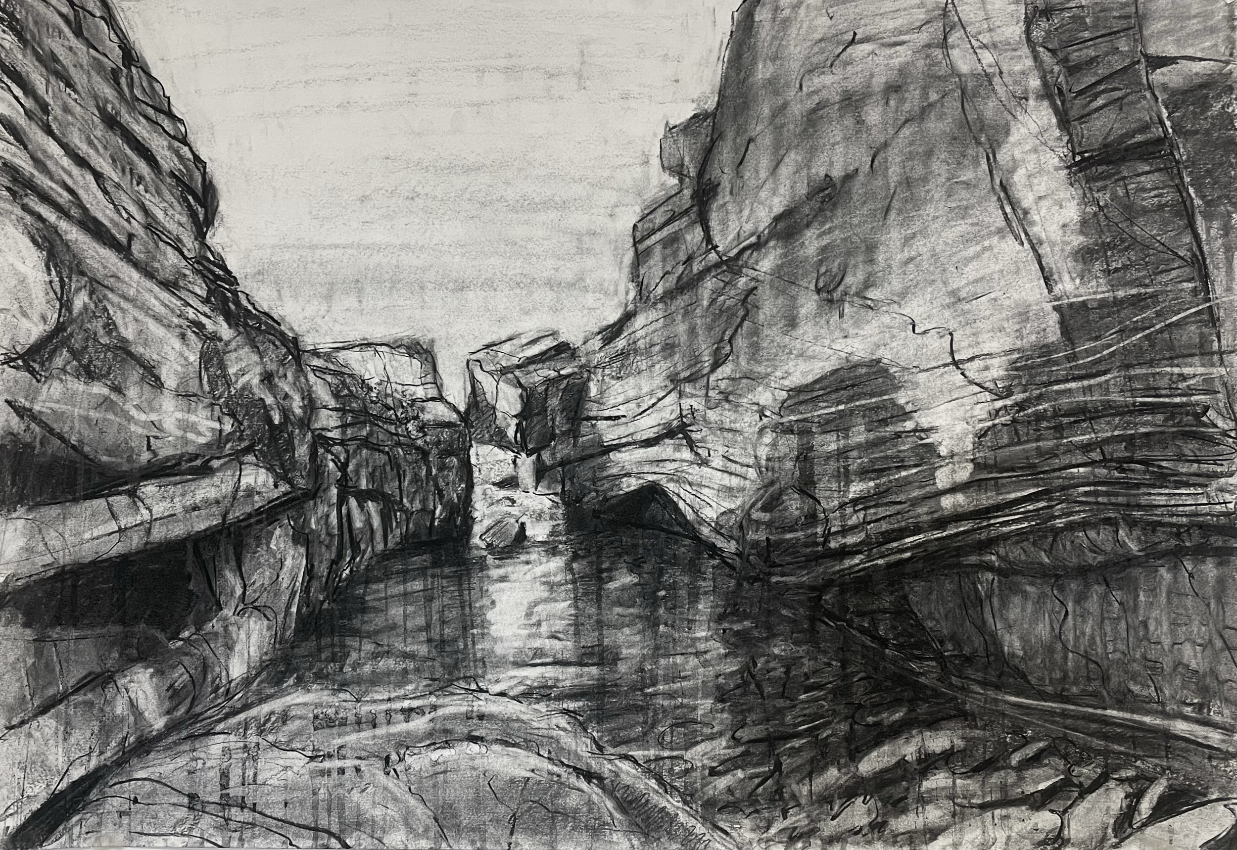 Charcoal on Paper, 100 x 75 cm, 2026 - Available