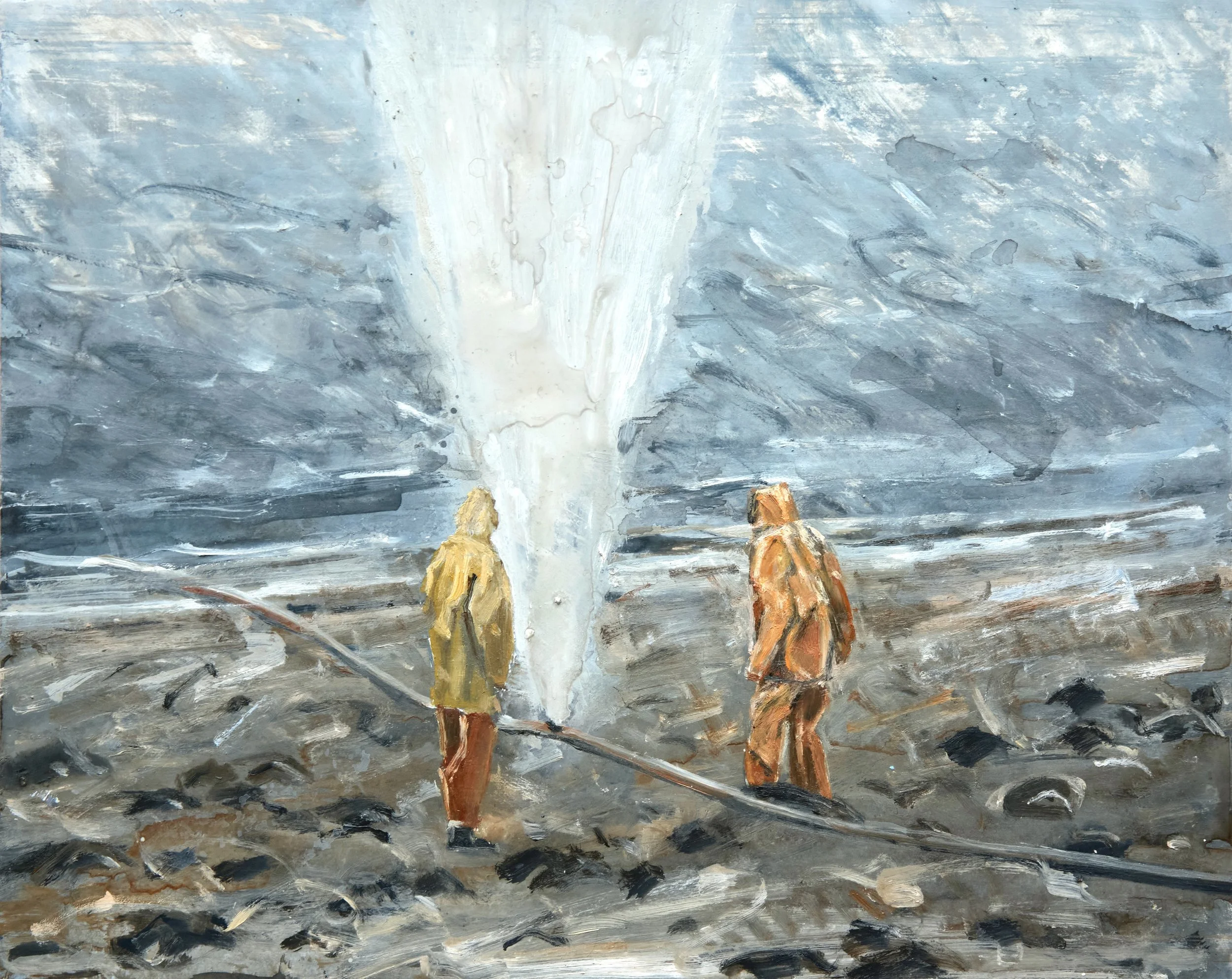 Burst, Oil on Diabond Sheet, 50 x 40 cm, 2026 - Available