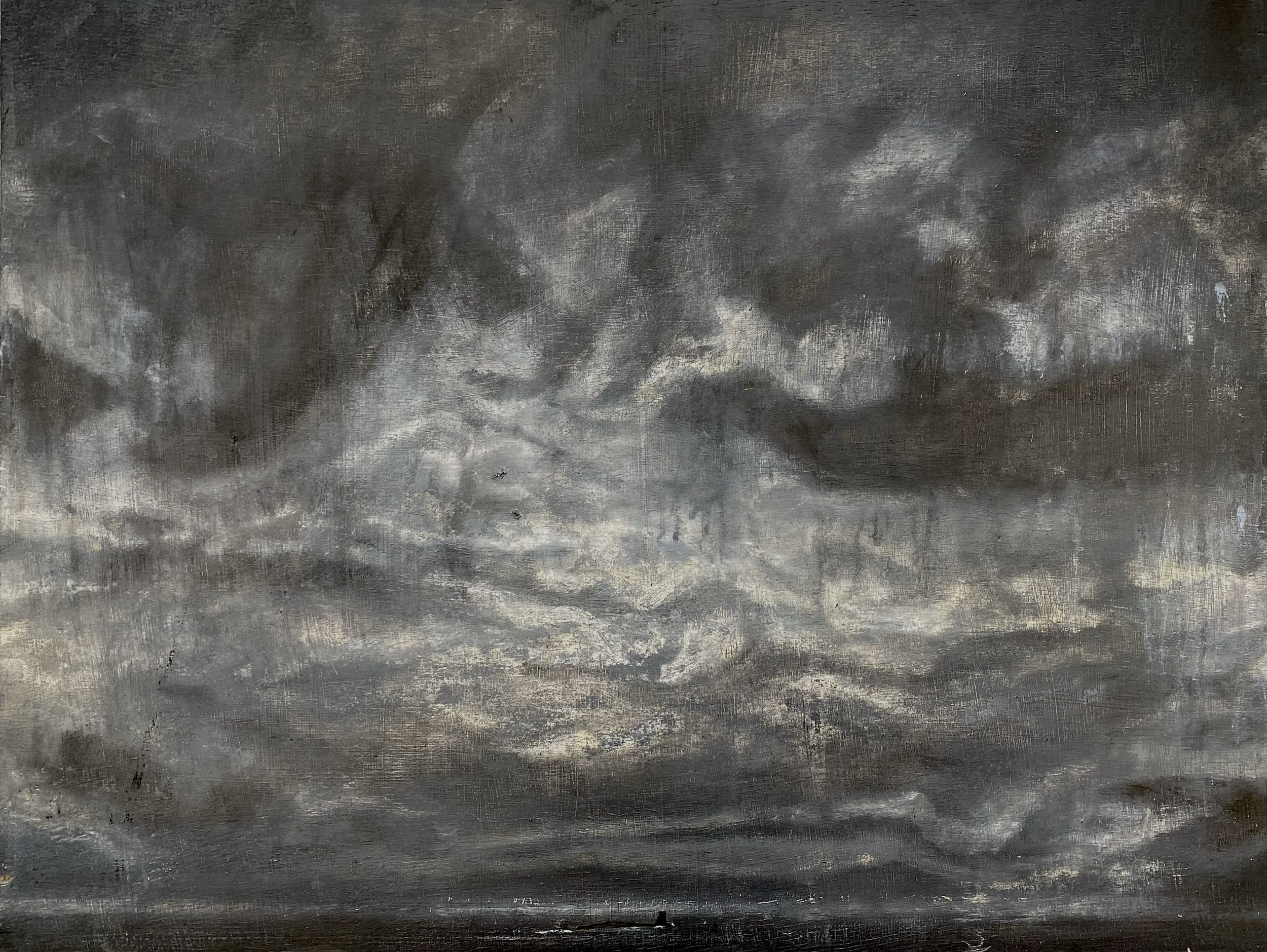 Nuclear Skies, Oil ob Board, 50 x 35 cm, 2025