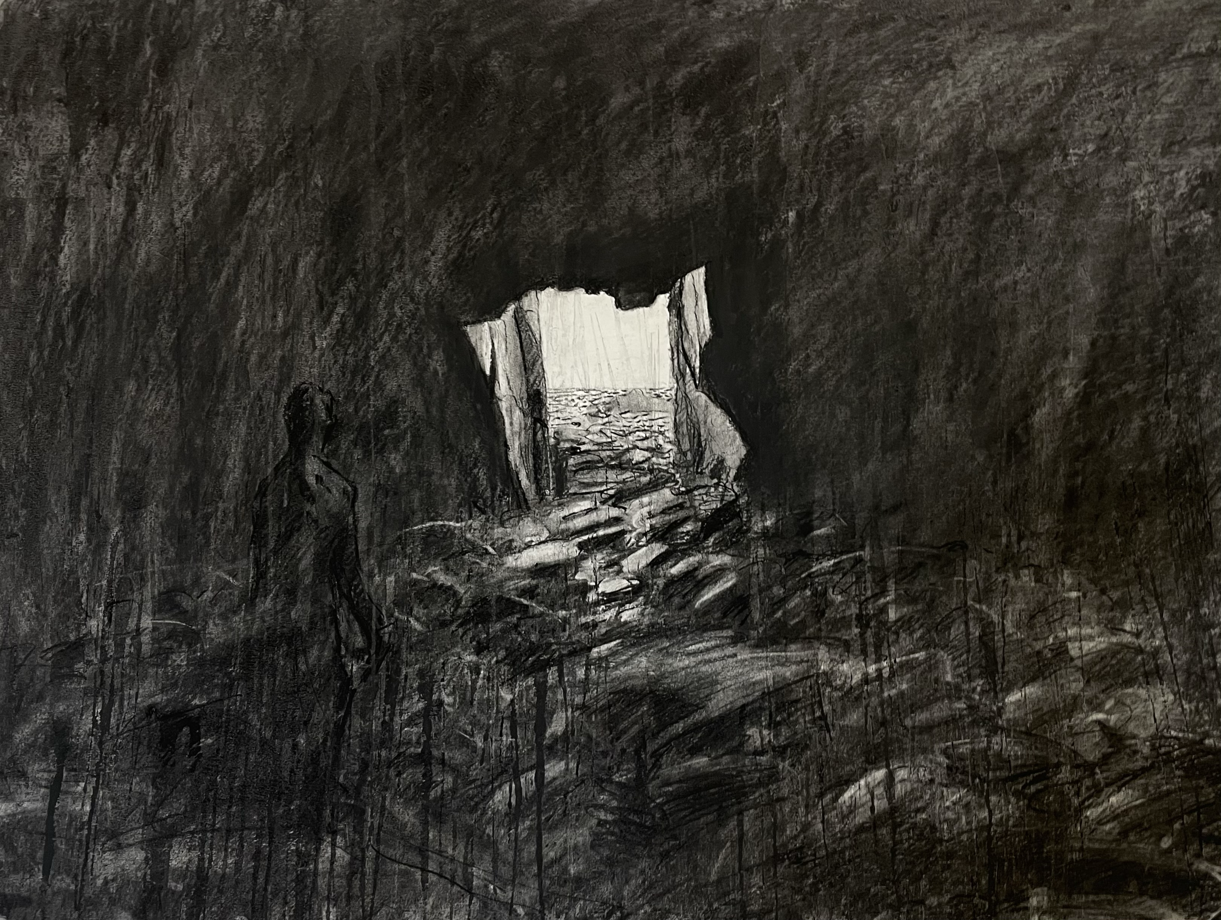 Charcoal on Paper, 100 x 75 cm, 2026 - Available 