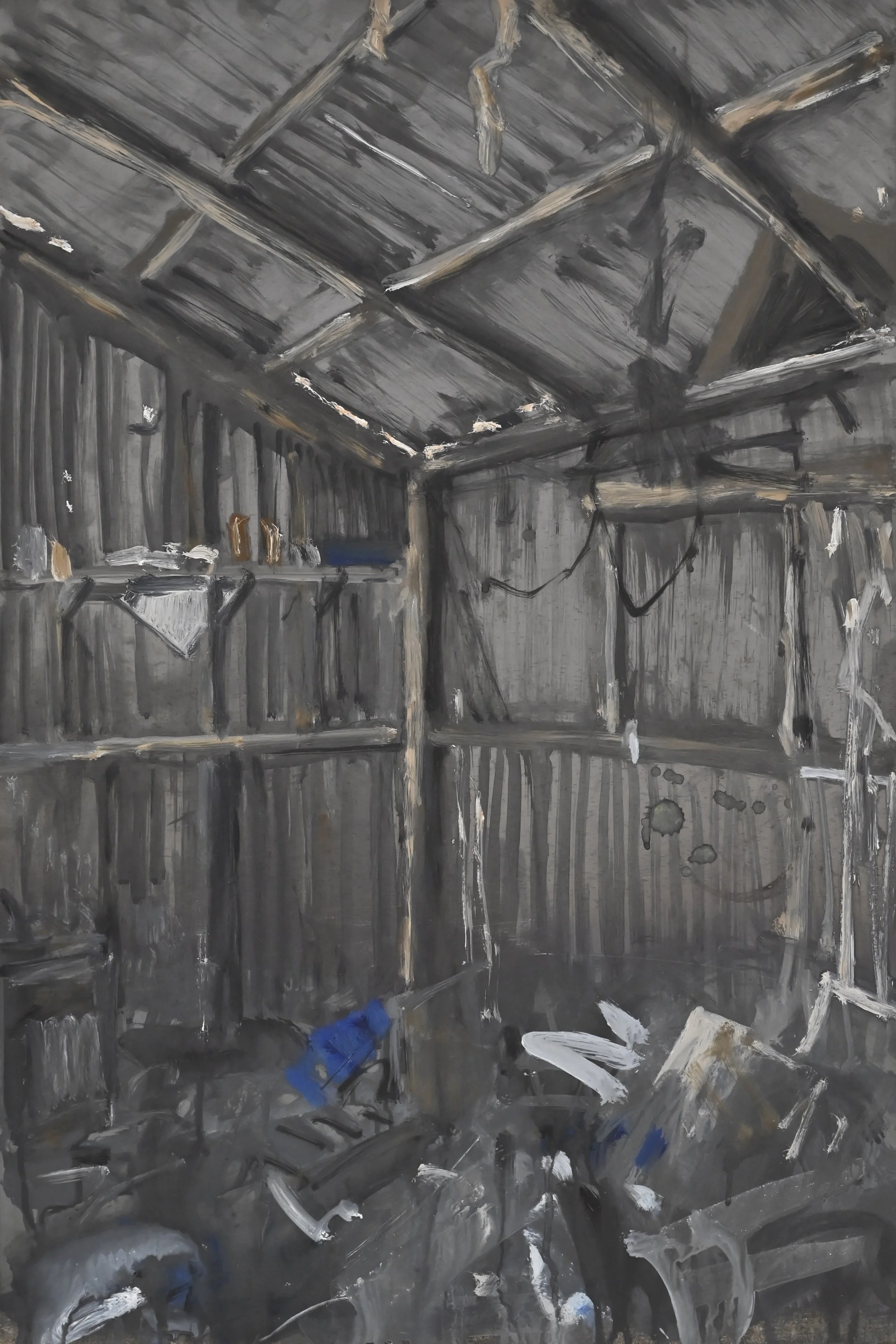 The Shed II, Oil on Steel, 40 x 60 cm, 2025 - Available