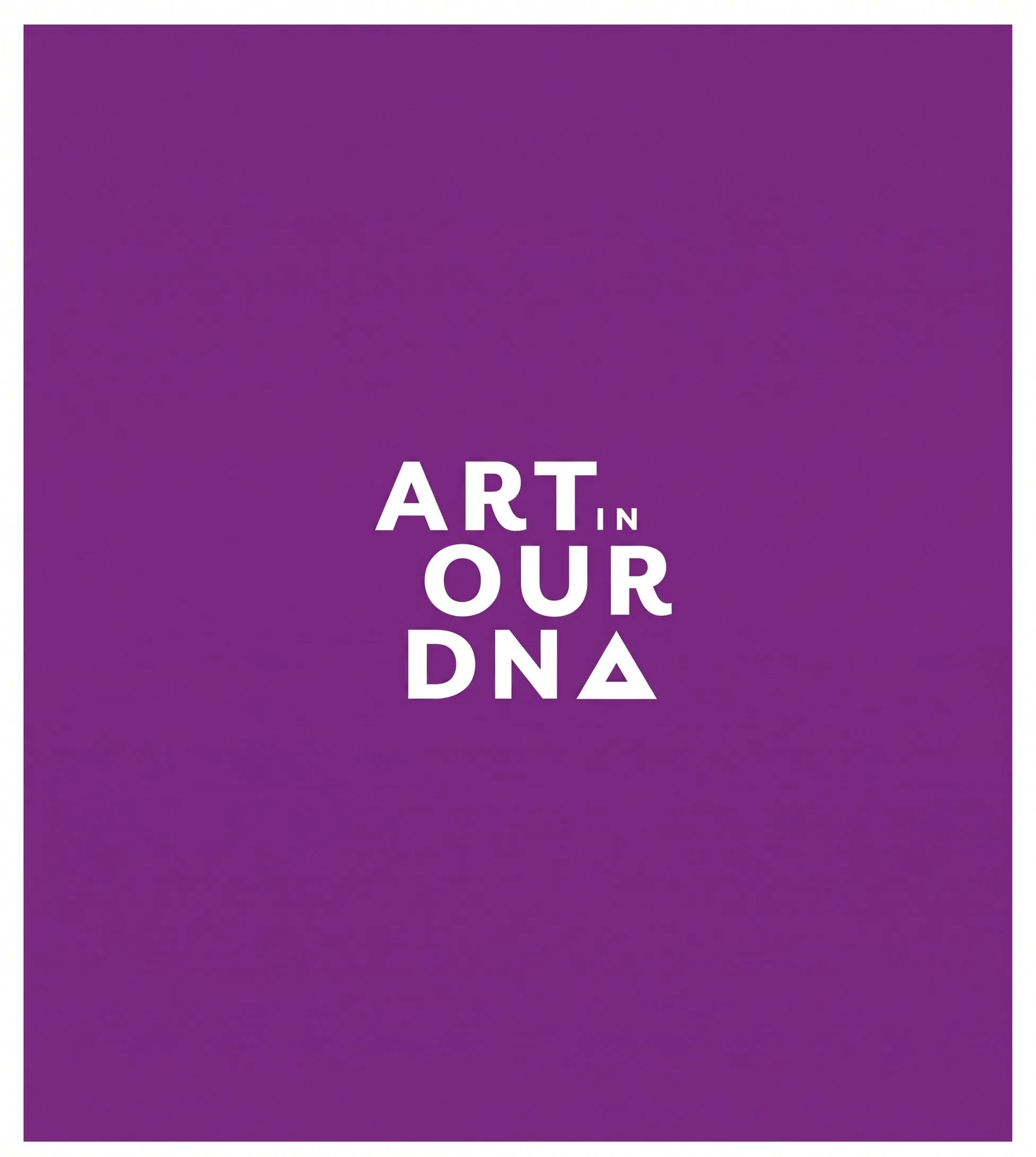Art in Our DNA title displayed in white typography against a purple gradient background.