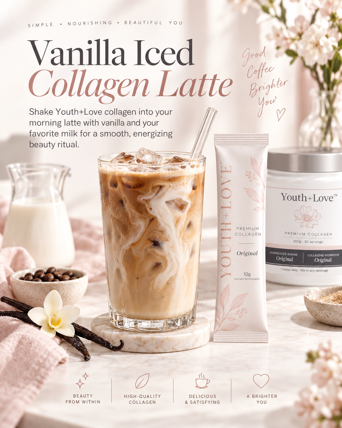 Vanilla Iced Collagen Latte
