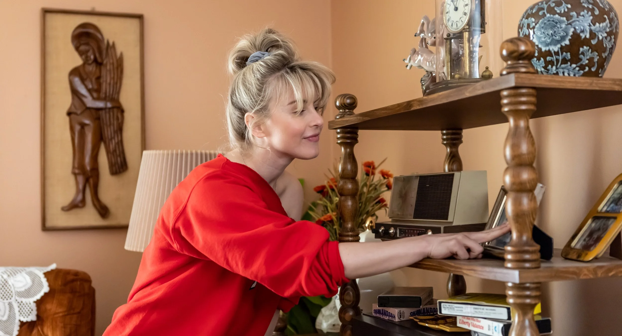 Louise (Julianne Hough) reflects on memories of her late husband in a scene from GOING FOR TWO.