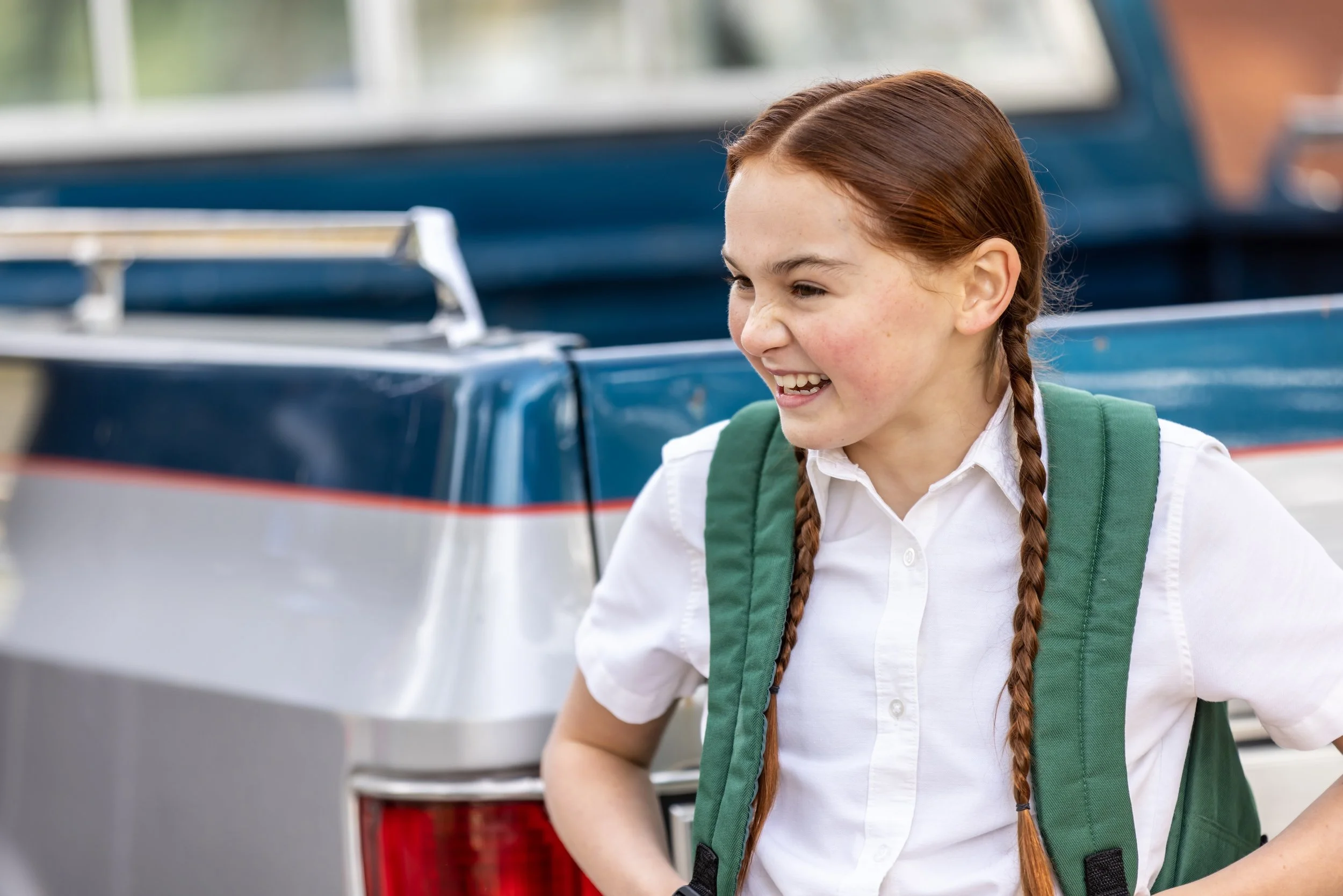 Frankie (Cora Craver) shares a smile in a scene from the movie.