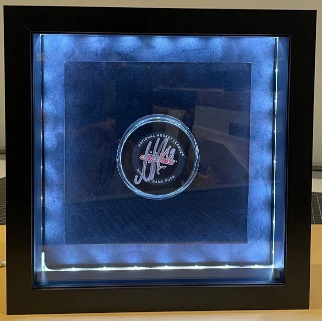 Custom shadowbox with LED lights 
