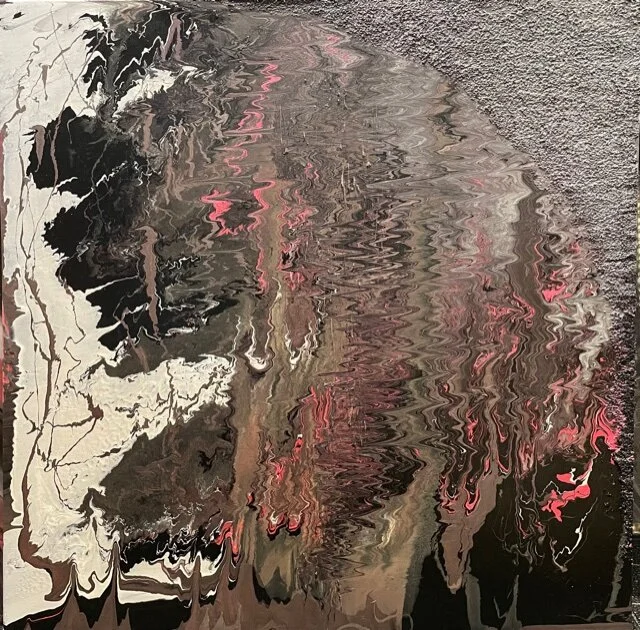 Original silkscreen acrylic art by Dmitry Kurov 36x36 inches SOLD