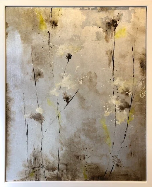 "Silver Dollar" by Liz Jardine / acrylic on canvas 40"x50" (Sold)