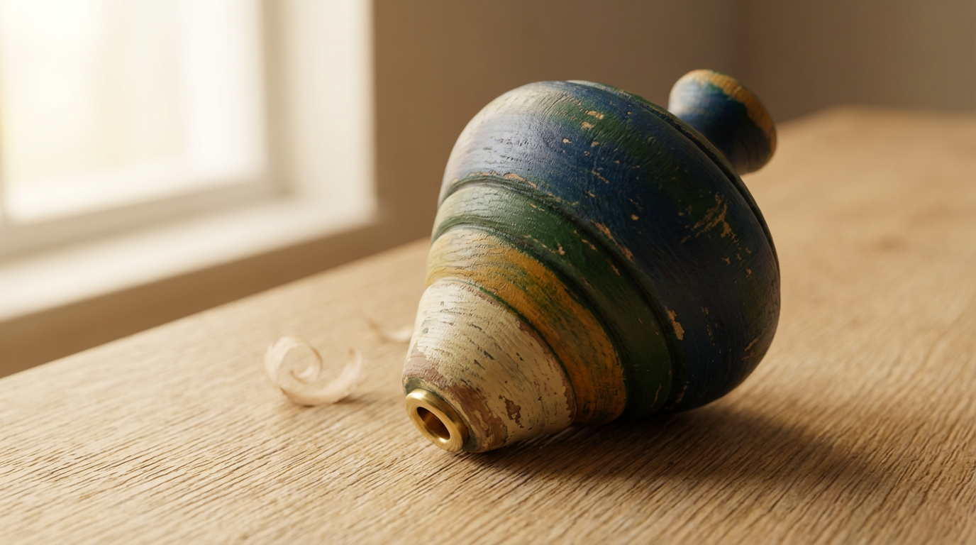 Hand-Painted Spinning Top