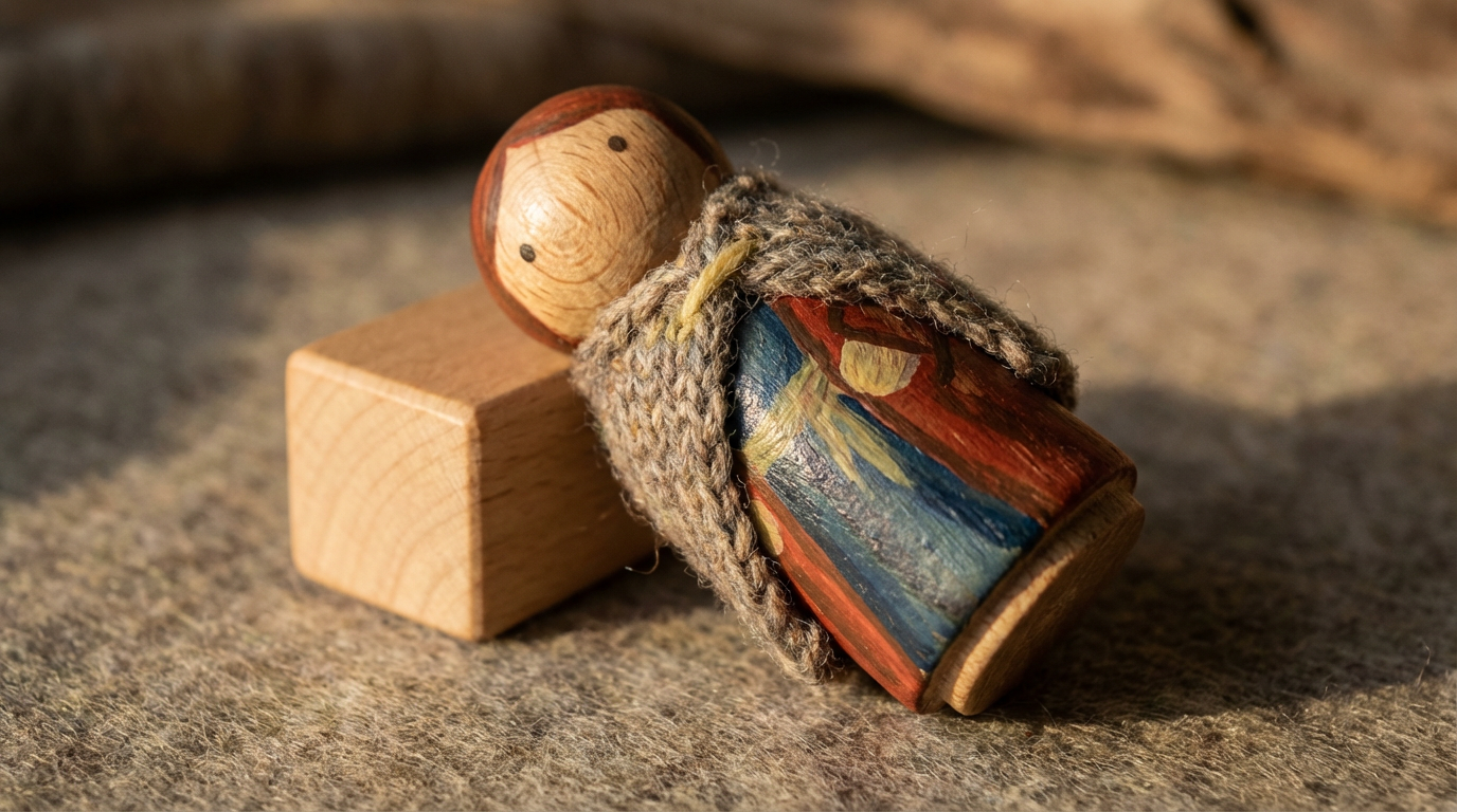 Wooden Peg Doll