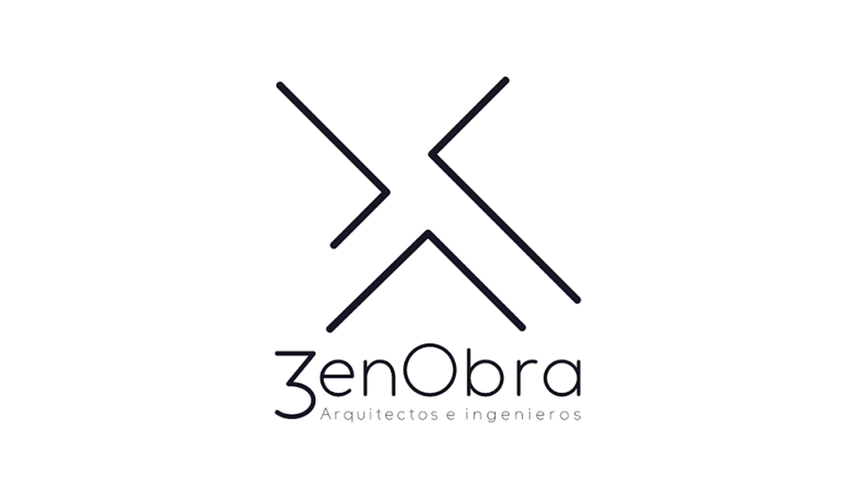 Logotipo de ZenObra, que incluye un ícono abstracto y el texto 'ZenObra Arquitectos e ingenieros' en tipografía moderna y minimalista.