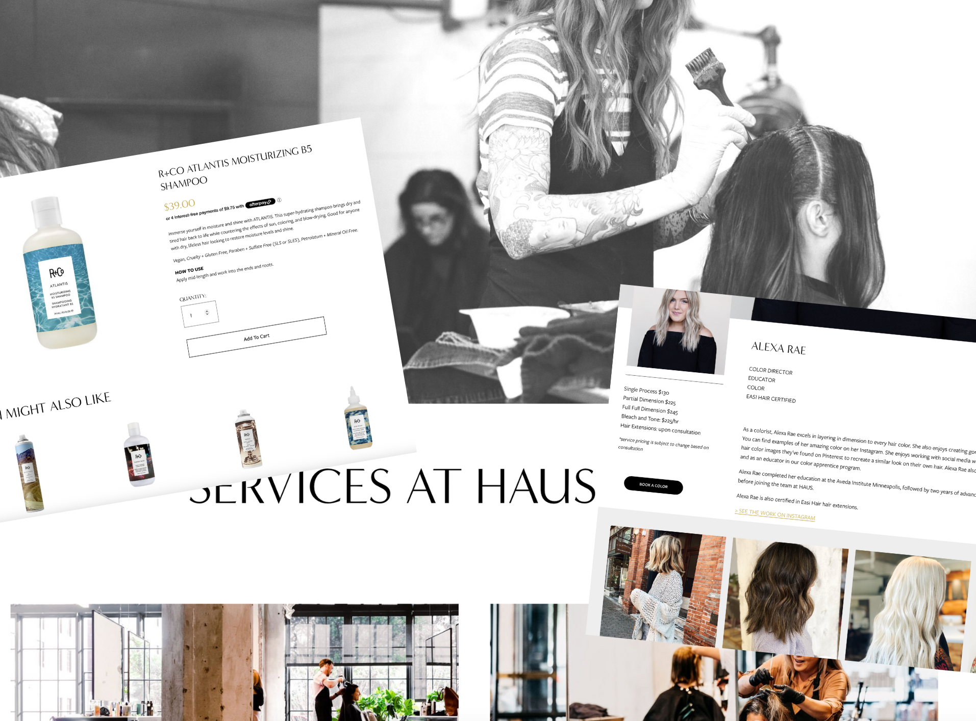 HAUS Salon website by Studio Prow Marketing